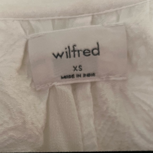 Aritzia white/sheer cropped blouse - Picture 2 of 3